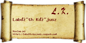 Labáth Kájusz névjegykártya